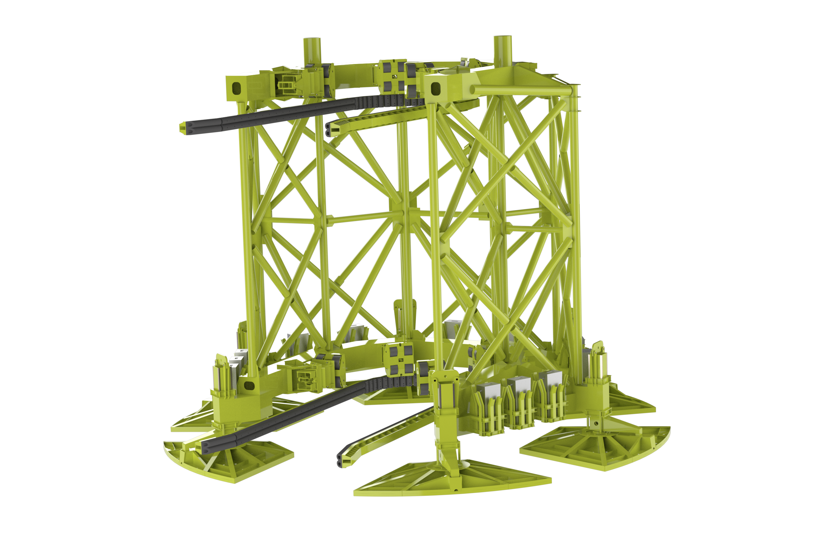 The purpose of the Piling Template is to aid in the installation of the foundation piles for offshore wind turbines. 