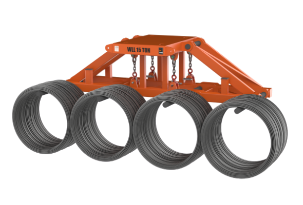 The coil handling yoke is a concept developed for handling steel wire coils, this can for example be beneficial when there is limited space