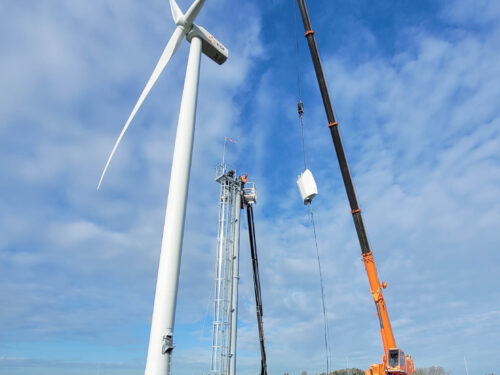 Dismanteling a windturbine