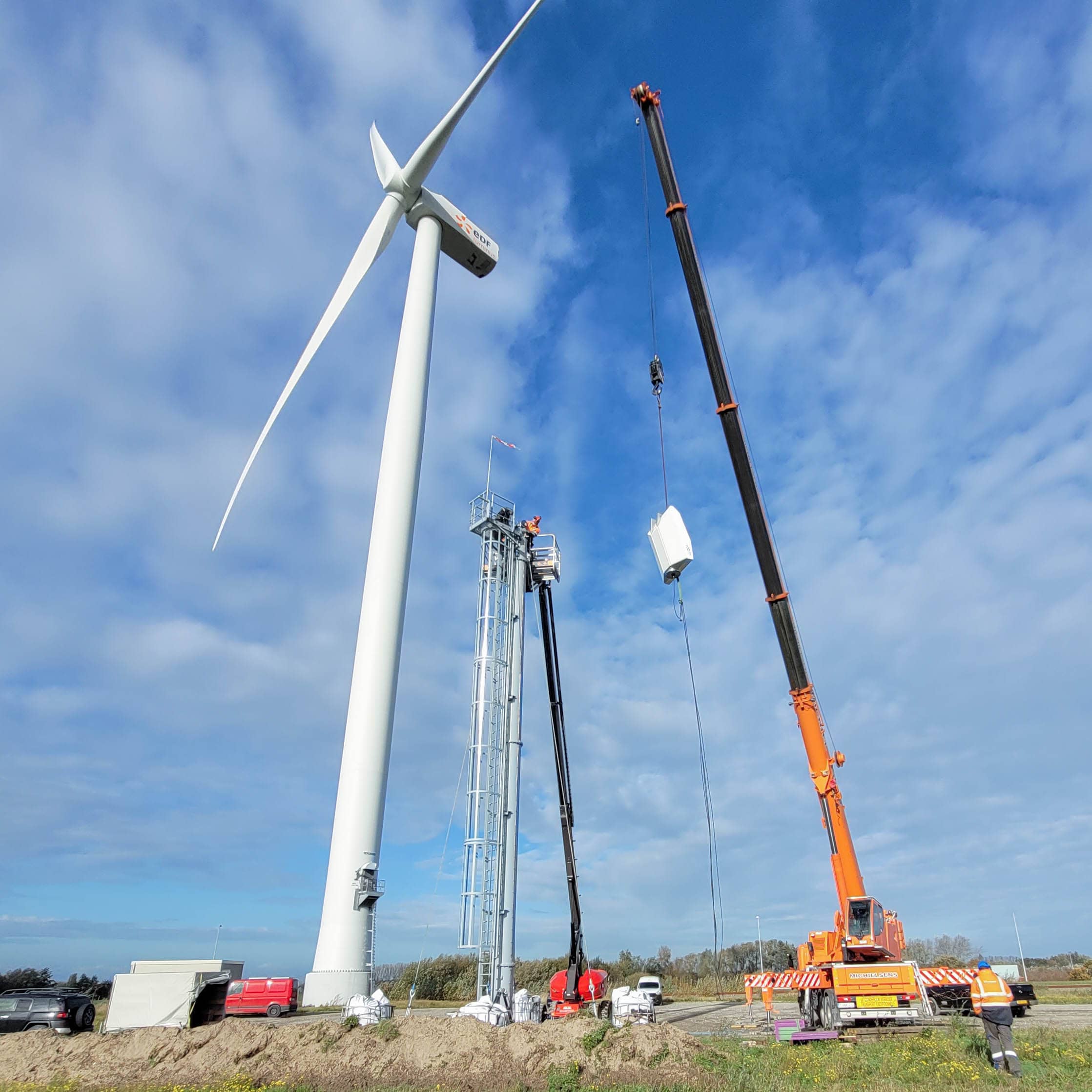 Dismanteling a windturbine
